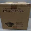Stainless Steel Pressure Cooker 12 quart Commercial Stove Top Pressure Cooker for canning, Compatible with Gas & Induction, Fast Cooking for large 12+ quart, stainless steel