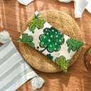 AVOIN colorlife St Patricks Day Lucky Clover Polka Dot Throw Pillow Cover, 12 x 20 Inch Shamrock Cushion Case Decoration for Sofa Couch, Green