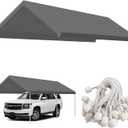 10x20 Carport Canopy Replacement Cover, Heavy Duty Waterproof Garage Tarp