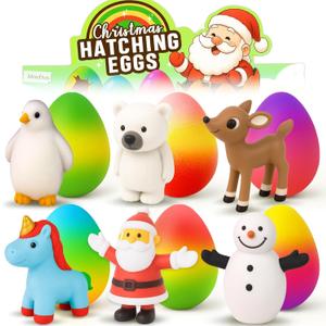 Christmas Gifts for Grandkids - Stocking Stuffers for Kids -6 Pack Christmas Hatching Eggs Toys Grow 600% -Funny Unique Xmas Gift Ideas Stocking Stuffer Presents for Toddler Kid Boys Girls 3-5 4-6 6-8