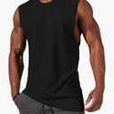 Men's Sleeveless Tank Tops Crewneck Solid Loose Fit Shirt L