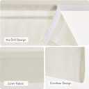 NICETOWN Linen Farmhouse French Door Curtain No Drill Blinds for Windows, Ivory Solid Cordless Blinds for Farmhouse Door Window Covering with Light Filgtering, W24 x L48, 1Pc