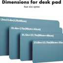 YSAGi Double-Sided Desk Mat, Eco Cork & Leather Desk Protector, Large Mouse Pad & Writing Pad for Office/Home (Sea Blue+Cork, 47.2" x 23.6")