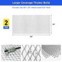 2PCS Steel Expanded Metal Sheet Flattened 48 x 24 Inches, 11 Gauge Thick Cold Rolled Steel Mesh Sheet for BBQ Grill, Perforated Sheets Metal Grate Screen for Smoker and DIY Projects Indoor Outdoor