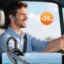 New Bee Bluetooth Headset V5.1 72H Talk Time Dual Mic with Mute Button for Business, Wireless Hand-Free Bluetooth Earpiece with 500mAh Charging Case for Cell Phone Calls Trucker Driver Laptop