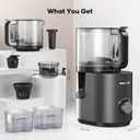 3-in-1 Juicer Machines, Cold Press Juicer 7 Large Chute & 120oz for Whole Vegetables & Fruits, High Juice Yield | Nut Milk | Natural Sorbet, Sliver