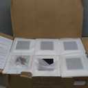 12-Pack Solar Post Cap Lights Outdoor, Waterproof Solar Powered Fence Post Lights for 4x4 4.5x4.5 5x5 Vinyl/Wooden, White Outside 16LEDs Warm/Cool Lighting Deck Light for Garden, Patio, Porch