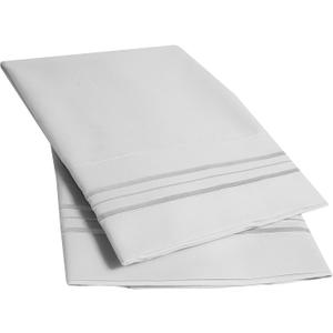 2 Pack Pillow Case Set 1800 Series Fine Brushed Microfiber Pillowcases