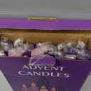 16-Pack Christmas Advent Candles (12 Purple & 4 Pink), 10 Inch Taper Candles for Holiday Decor - Unscented, Dripless & Long-Lasting for Church, Christmas, Weddings and Table Centerpieces