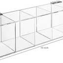 MyGift Acrylic Tea Bag Organizer Box with 5 Compartments and Hinged Lid, Drink Packet Storage Box, Kitchen Countertop Caddy Pantry for Assorted Teas and Condiments, Modern