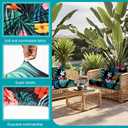 14Pcs Stretch Patio Cushion Covers,Outdoor Couch Covers Replacement,Outdoor Couch & Sofa Slipcovers,for Patio Furniture Cushion Covers,Washable Reusable Furniture Protector (Summer Night ,Cover Only)
