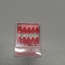 Glamnetic Press On Nails - Fiery Red | Opaque Bright Red Short Almond Fake Nails, Salon Quality | 15 Sizes - 30 Nail Kit