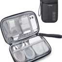 BAGSMART Cord Organizer Travel Cable Organizer Bag Tech Electronic Organizer Travel Case, Travel Essentials for Charger, Cable, Phone, Flash drive, Single Layer - Black