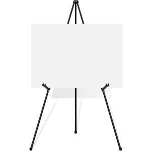 Black Easel Stand for Wedding Signs, Posters & Paintings - 63" Adjustable Portable Display Easel for Welcome Signs, Art Canvas, Pictures - Folding Tripod Stand with Carry Bag (1 Pack)