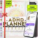 Freedom Mastery - Adhd Daily Planner, Self Care Personal Gratitude Journal to Increase Productivity & Success in Life, Include Foldable Vision Board - White Sun