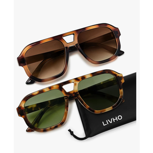 Trendy Polarized Square Aviator Sunglasses Women Men Square Eyewear Frame, Retro Sun Glasses for Women Men 2025 Shades
400+ bought in past month