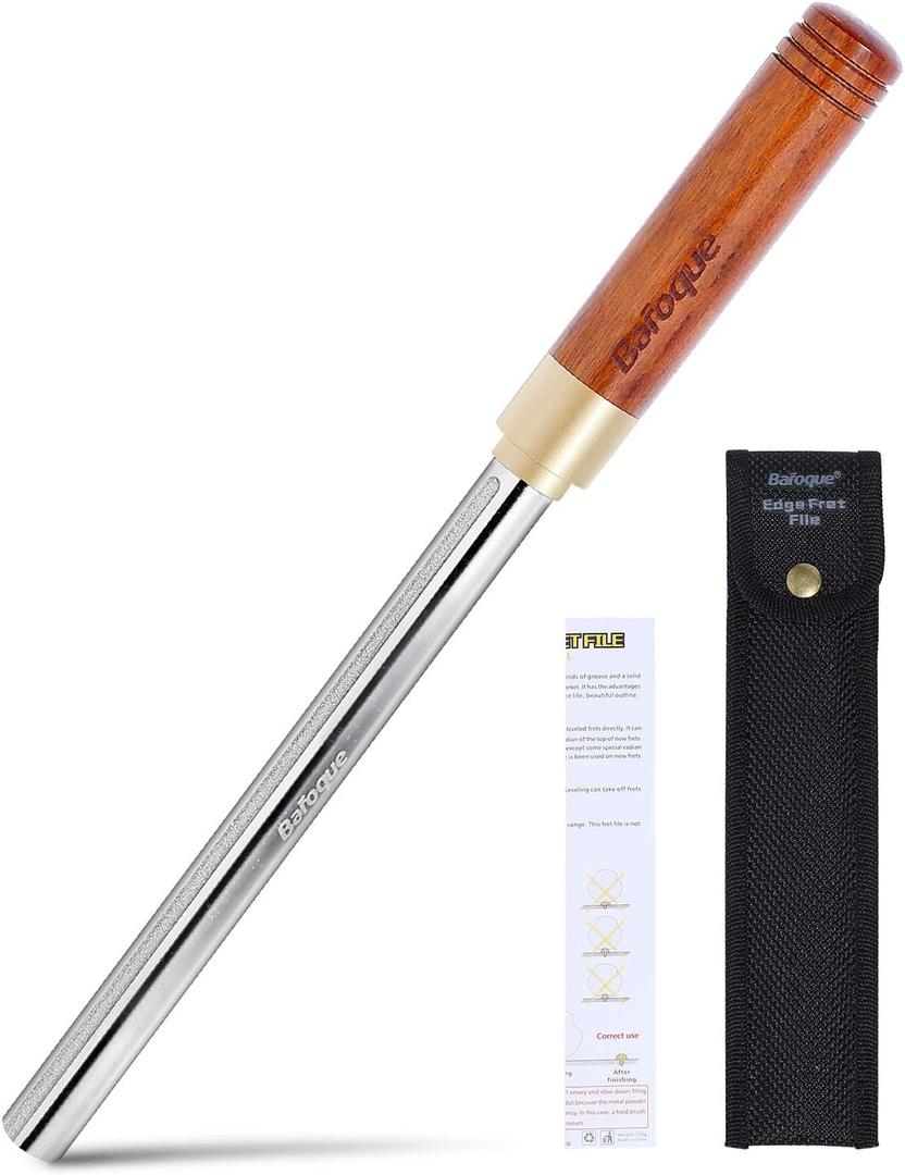 Baroque Fret Crowning Files Diamond, Guitar Fret Crown Dressing File, Fret Repairing Tools, Luthier Tools, Improved 3rd Generation, with 3 Sizes for Guitars, Ukuleles, Bass, Banjo, Mandolin