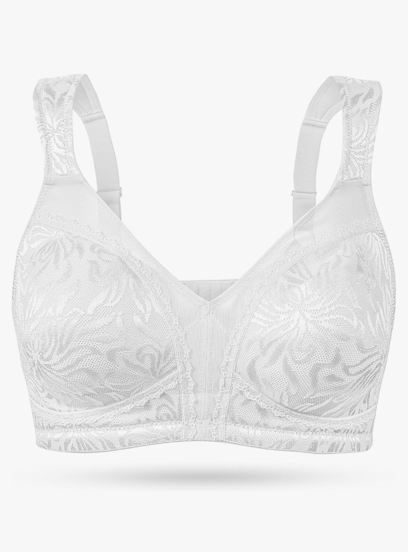 Wingslove Women's Full Coverage Non Padded Comfort Minimizer Wire-Free Bra Plus Size, 40DD/E Size