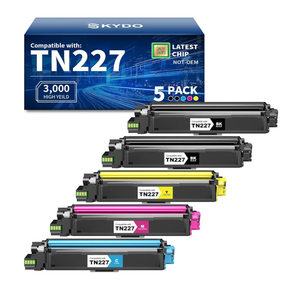 TN227 TN-227BK/C/M/Y High Yield Toner Cartridge Replacement Compatible for Brother TN 227 TN-223BK/C/M/Y Use with MFC-L3770CDW HL-L3270CDW MFC-L3710CDW HL-L3210CW HL-L3290CDW Printer(2BK/1C/1M/1Y )