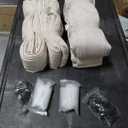 MIULEE Pinch Pleated Thick Linen Curtains 90 Inches 4 Panels Set Ivory Cream Back Tab Memory Trained Pinch Pleat Semi Sheer Light Filtering Privacy Curtains Window Drapes for Living Room Bedroom Birch, Size: 40"x 90" x4"