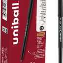 Uniball Onyx Rollerball Pens, Fine Point (0.7mm), Black, 12 Pack