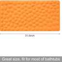 Non-Slip Bathtub Mat OTHWAY Soft Rubber Bathroom Bathmat with Strong Suction Cups (Orange, 16x31.5 inch)