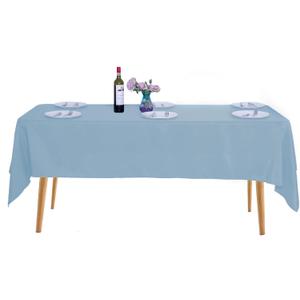 Ascoza 2pack 60x102 Inch Blue Mist Rectangular Tablecloth 6 Feet Table Cloth in Polyester Fabric for Wedding/Banquet/Restaurant/Parties