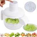 Automatic Grape Peeling Machine, Electric Peeler Machine for Small Fruits Garlic Tomato; Rechargeable Portable Smart Peeler Skin Remover Tool for Home Kitchen (White)