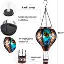 Mothers Day Gifts,Hot Air Balloon Solar Lantern Butterfly Light with Flickering Flame LED Light Outdoor Waterproof Decorative Hanging Lights for Garden Patio Yard Porch Decor for Women Mom