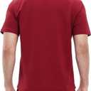 Mens Long and Short Sleeve Polo Shirts Pocket Casual Solid Cotton Blend Drop Cut Collared Polo Shirts for Men (S)