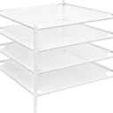 Storage MANIAC Sweater Drying Rack, Mesh Clothes Drying Rack, Stackable Laundry Drying Rack, Lay Flat Dryer for Delicates, Portable Dry Rack for Indoor or Outdoor, White, 4Pack