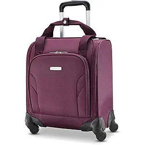 Samsonite Underseat Carry-On Spinner With USB Port, Purple, One Size