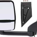 JDMSPEED Left Driver Side View Mirror Compatible with 2003-2019 Chevy Express GMC Savana 1500/2500/3500 with Manual Adjustment Textured Exterior Mirror GM1321426