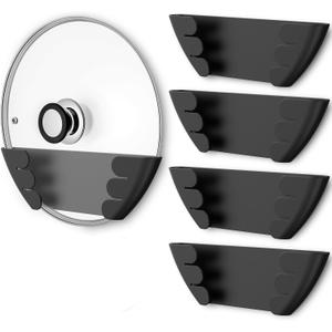 Universal Pot Lid Organizer for Cabinet - Upgraded Patented Niceyos 4 Pack