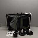 Strolee Personal Luxury Folding Shopping Cart On Premium Wheels  Ultra Lightweight Aluminum Frame  Removable Shopping Bag with Carry Strap & Lower Grocery Storage 75Lbs Capacity (Sage v2)