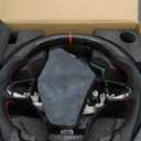Carbon Fiber Steering Wheel for Pontiac G8 2008 2009, for Holden Commodore VE HSV SV6 Sport Flat Leather Carbon Fiber Trim Steering Wheel