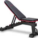 DERACY Adjustable Weight Bench for Full Body Workout, Incline and Decline Weight Bench for Indoor Workout, Home Gym (black1)
