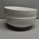MALACASA Salad Bowls Set, 44 OZ (7") Large Soup Bowls Cereal Bowl for Kitchen, White Ceramic Bowls Set of 2, Dishwasher & Microwave Safe,Series REGULAR