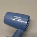 Conair Travel Hair Dryer with Dual Voltage, 1600W Compact Hairdryer with Folding Handle, Hair Blow Dryer with 2 Heat & 2 Speed Settings, Fast Drying, Frizz-Taming Airflow, Easy Storage, Blue