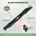 942-0640 Blade Compatible with 20" Deck MTD Yard Machines Walk Behinds Replaces OEM-742-0640, 942-0640, 742-0640, 490-100-M115, 1 Pack