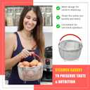 Original Salbree Steamer Basket for 6 qt quart Instant Pot Accessories, Stainless Steel Strainer and Insert fits IP Insta Pots, Instapot, Other Pressure Cookers, with Silicone Handle [3qt 8qt avail]