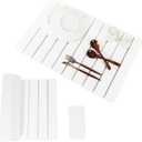 Nookawoo 2pcs Stone Dish Drying Mat for Kitchen Counter, Quick-Dry Diatomaceous Earth Water Absorbent Pad & Countertop Drainer, Home Essentials for Bath and Pets - White, 24x16 & 8x4