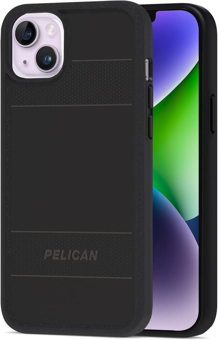 Case-Mate Pelican Protector Series - iPhone 15 Plus / 14 Plus 6.7'' Rugged Case - 15ft Military Grade Drop Protection - Compatible with MagSafe - Magnetic Cover with Anti-Scratch Tech - Black
