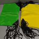 Grneric 12Pcs Drawstring Backpack Bulk Cinch Bag, Polyester Drawstring Bags for Gym Yoga Beach Camping Party(Yellow&Light Green)