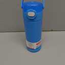 THERMOS FUNTAINER 16 Ounce Stainless Steel Vacuum Insulated Bottle with Wide Spout Lid, Electric Blue