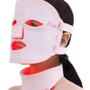 Red Light Therapy Mask for Face and Neck, 7 Colors with NIR Led Face Mask Light Therapy with Eye Protection and Remote, Rechargeable Ergonomic Design for True Anti-Aging Skincare at Home