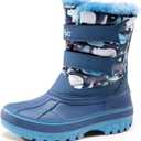 DREAM PAIRS Boys Girls Snow Boots Water-Resistant Outdoor Sport Warm Cozy Anti-Slip Cute Ankle Winter Shoes for Toddler/Little/Big Kid,Size 2 Little Kid,Blue/Navy,DUCKO