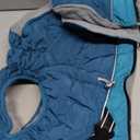 IDOMIK Warm Dog Coat with Harness, Waterproof Reflective Dog Jackets for Small Medium Large Dogs, Fleece High Collar Winter Jacket with Zipper, Pet Winter Snowsuit Clothes for Cold Weather, Blue L (L(Neck Girth:17.7"))