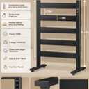 Freestanding Towel Warmer 5-Bar Space Aluminum Matte Black