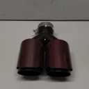 A-KARCK Carbon Fiber Exhaust Tip 2.5" Inlet to Dual 3.5" Outlet, High Temperature Resistance 9.8" Long Stainless Steel Tailpipe tip (Black Pipe and Red Shell)